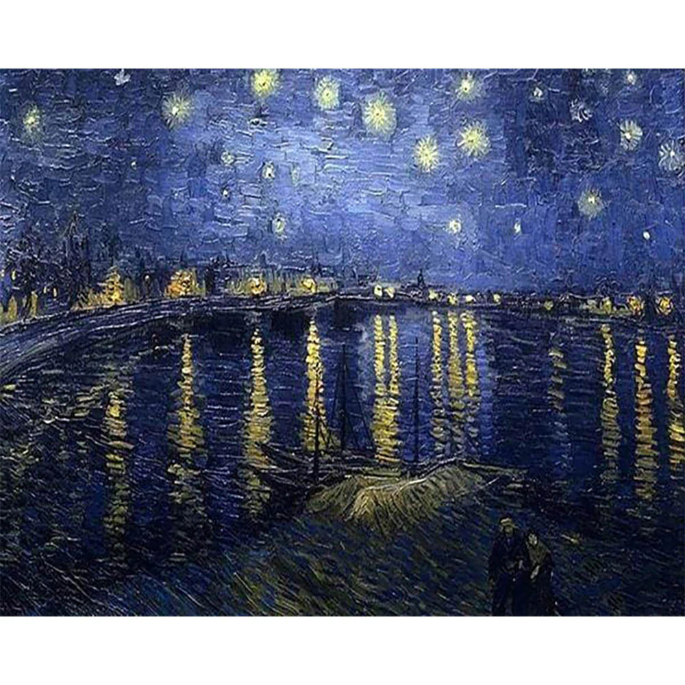 Diamond Art Kit 40x50cm - Van Gogh Starry Night Over The Rhone