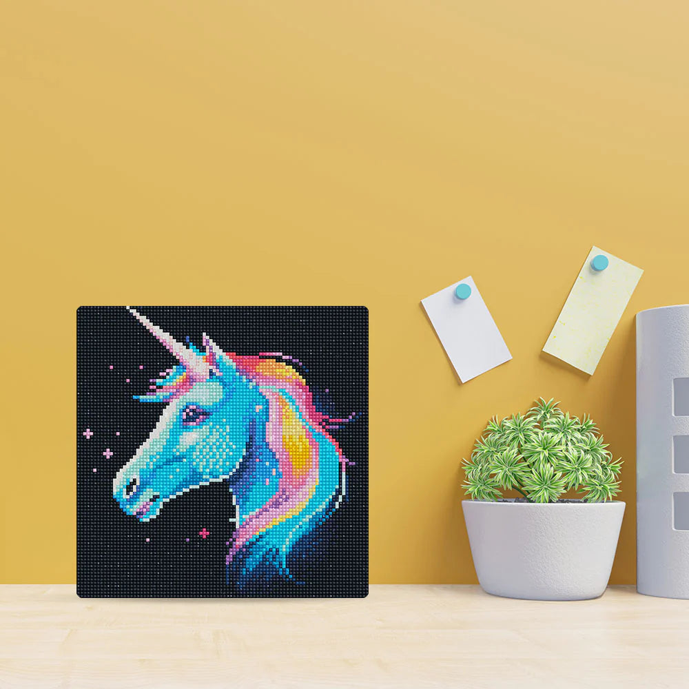 Diamond Art Kit 25x25cm - Neon Unicorn