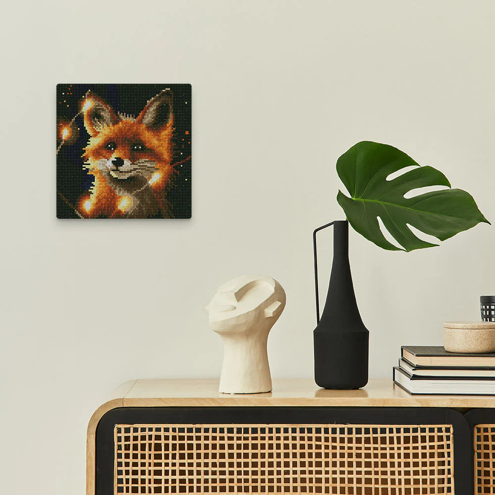 Diamond Art Kit 25x25cm - Red Fox And Light