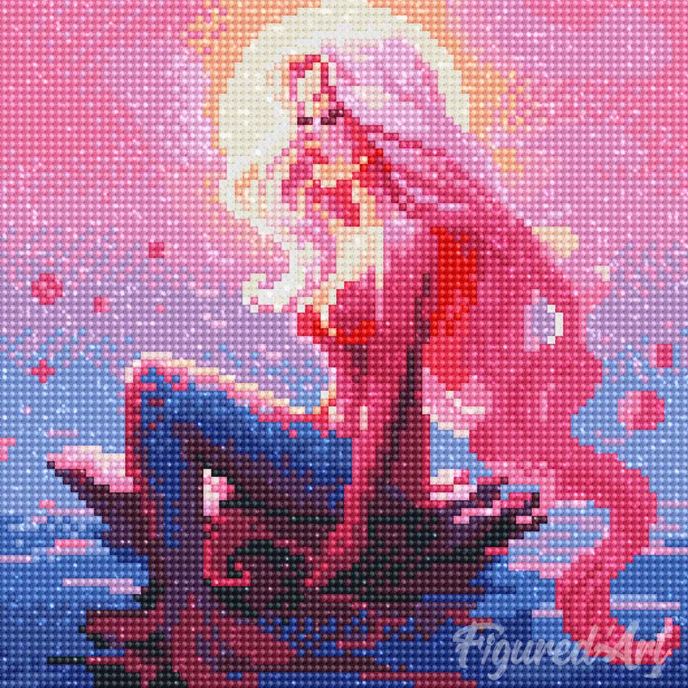 Diamond Art Kit 25x25cm - Pink Mermaid