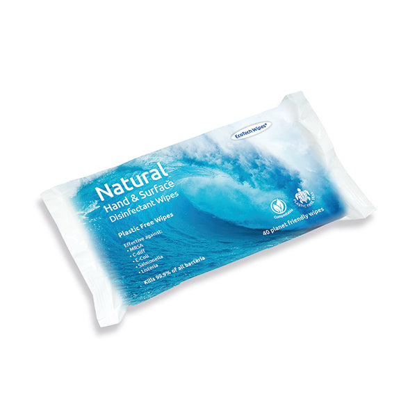 Ecotech Plastic-Free Disinfectant Wipe 40 Sheets (Pack of 16) ECO24336