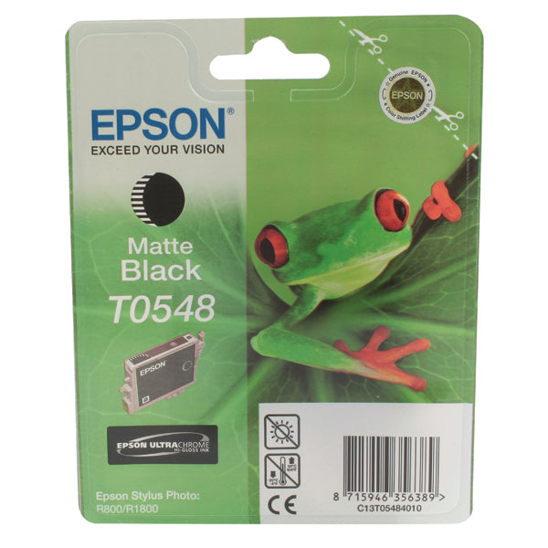 Epson T0548 Ink Cartridge Ultra Chrome Hi-Gloss Frog Matte Black C13T05484010