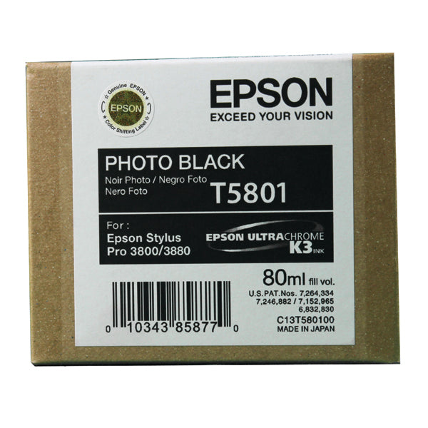Epson T5801 Ink Cartridge Photo Black C13T580100