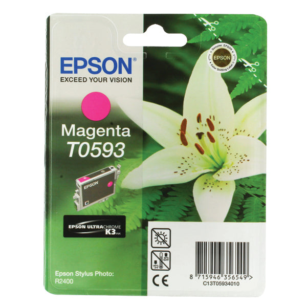 Epson T0593 Ink Cartridge Ultra Chrome K3 Magenta C13T05934010