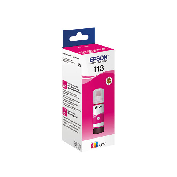 Epson 113 Ink Bottle EcoTank Pigment Magenta C13T06B340