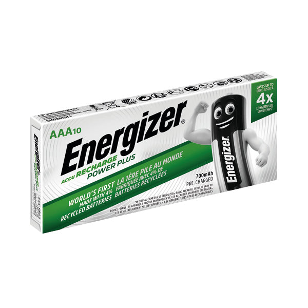 Energizer Rechargeable Batteries AAA 700Mah (Pack of 10) E300626400