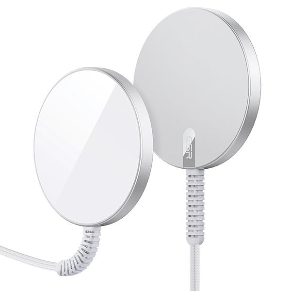 ESR HaloLock mini Wireless Charger MagSafe Compatible Silver (Pack of 2) 2C562S2