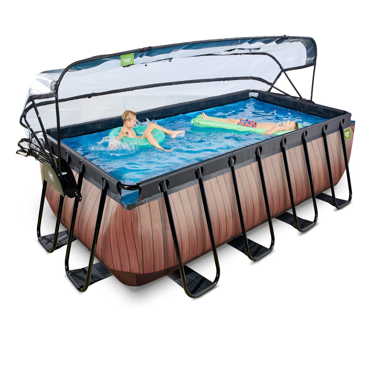 EXIT Brown Wood Frame Pool 4m with cover