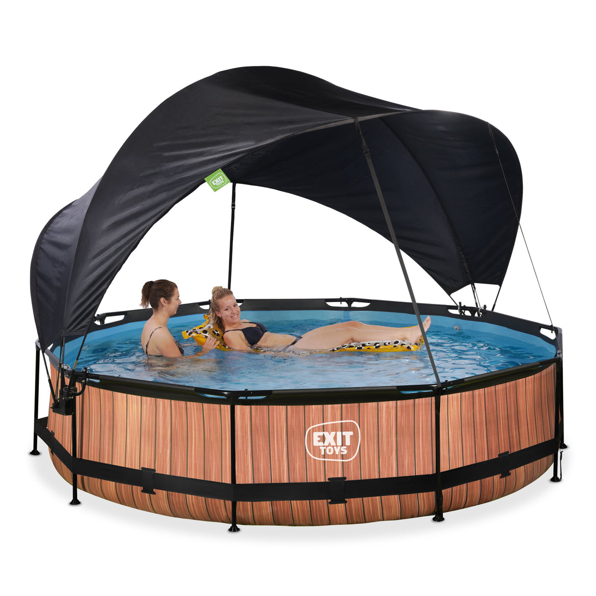 Exit Brown Wood Frame Pool with Canopy