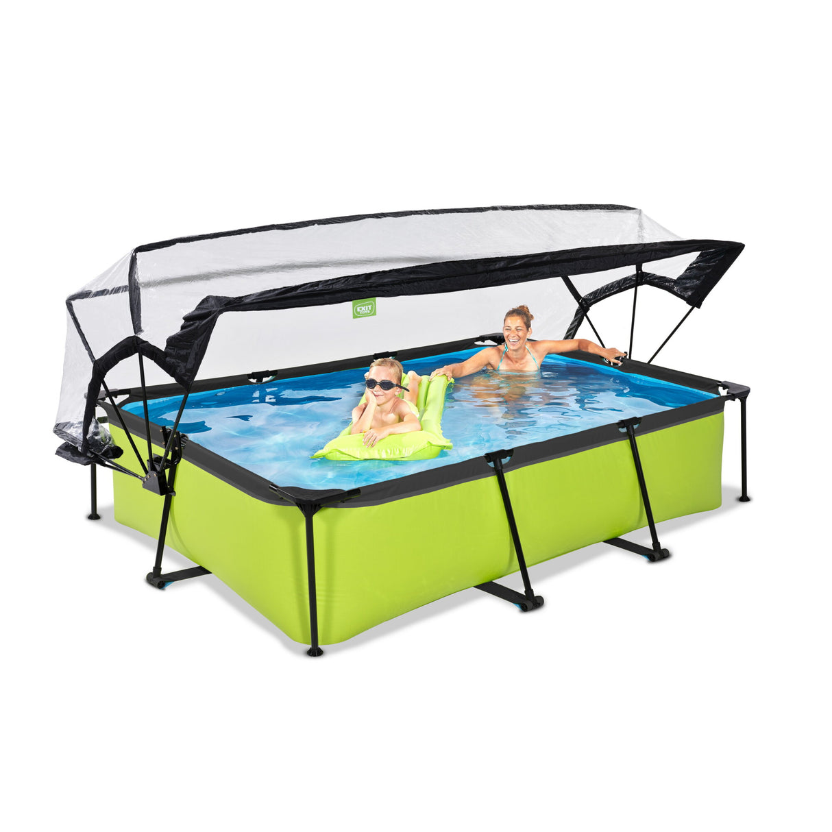 EXIT Lime Rectangular Frame Pool and cover - Shallow