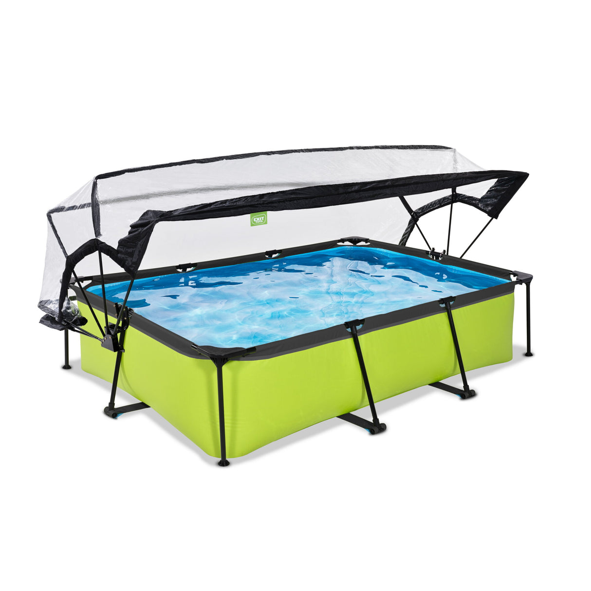 EXIT Lime Rectangular Frame Pool and cover - Shallow