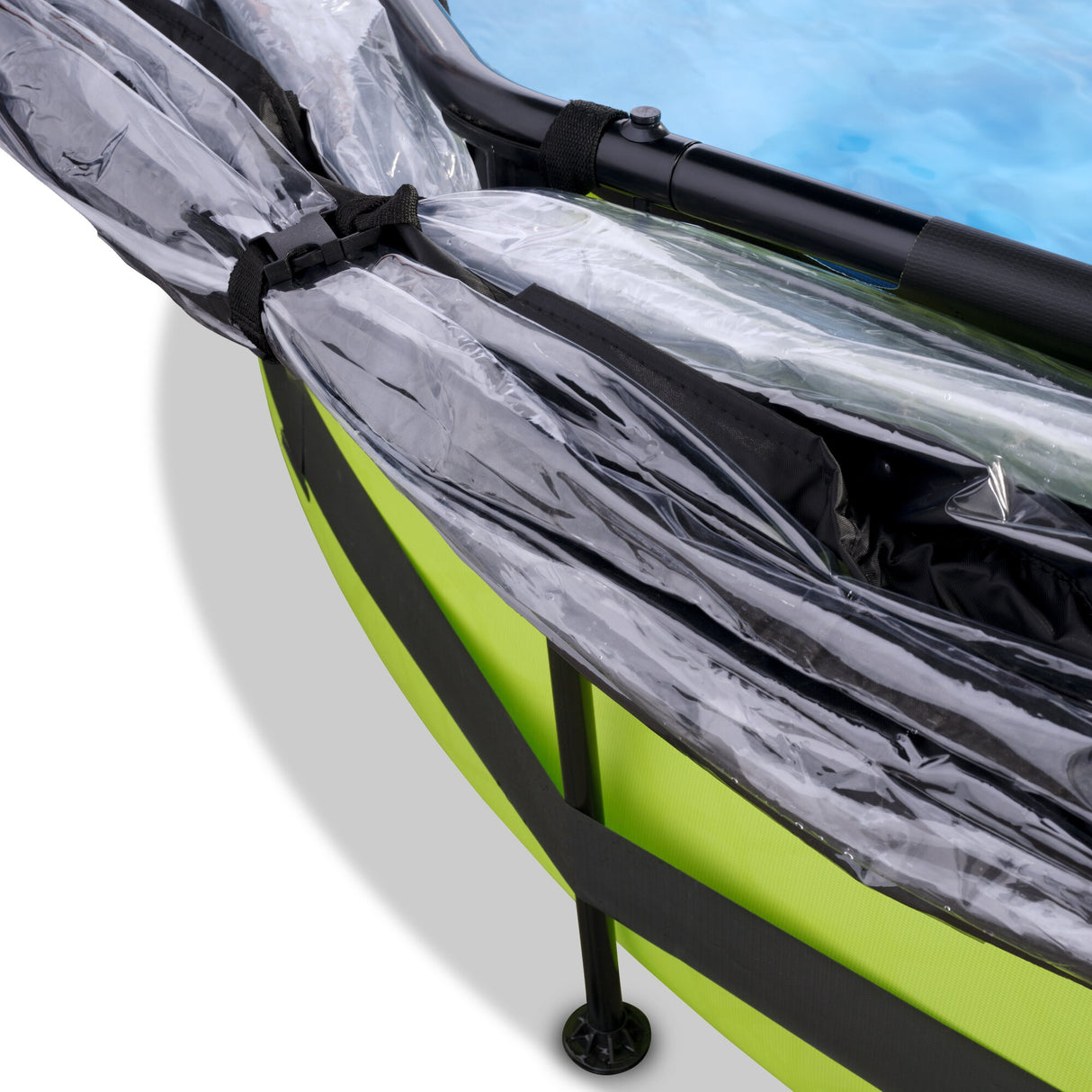 EXIT Lime Round Frame Pool with Cover