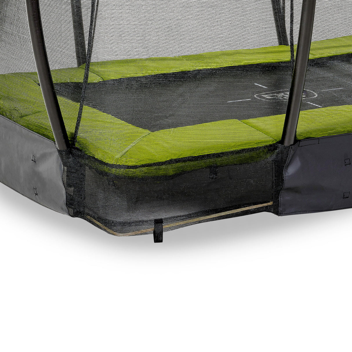 EXIT Silhouette Ground Rectangular Trampoline Lime