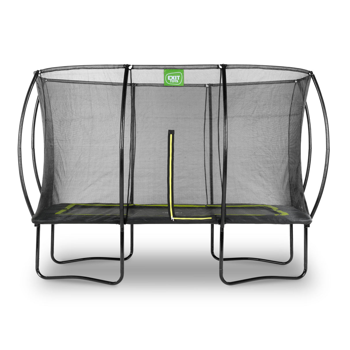 EXIT Silhouette Rectangular Trampoline with Safety Net - 8x12Ft (Black)