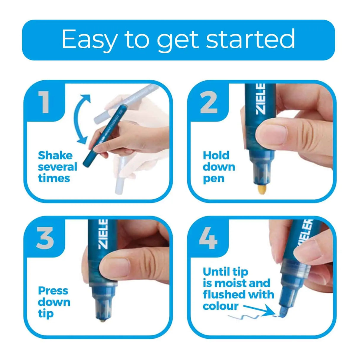 Zieler Paint Markers Starter Set - Pastel