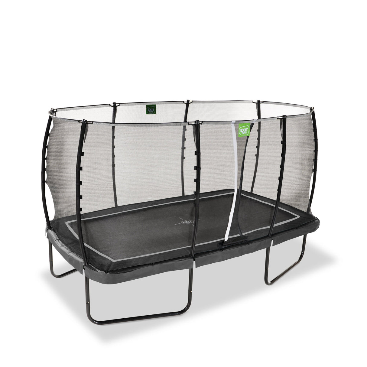Exit Allure Classic Rectangular Trampoline with Safety Net - 8 x 14 Ft (Black)