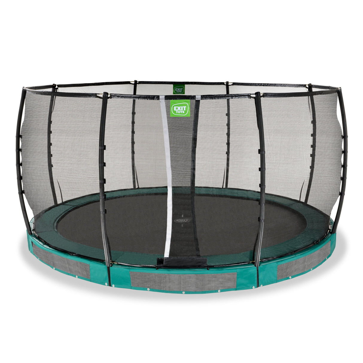 Exit Allure Premium Ground Round Trampoline - 14 Ft (Green)