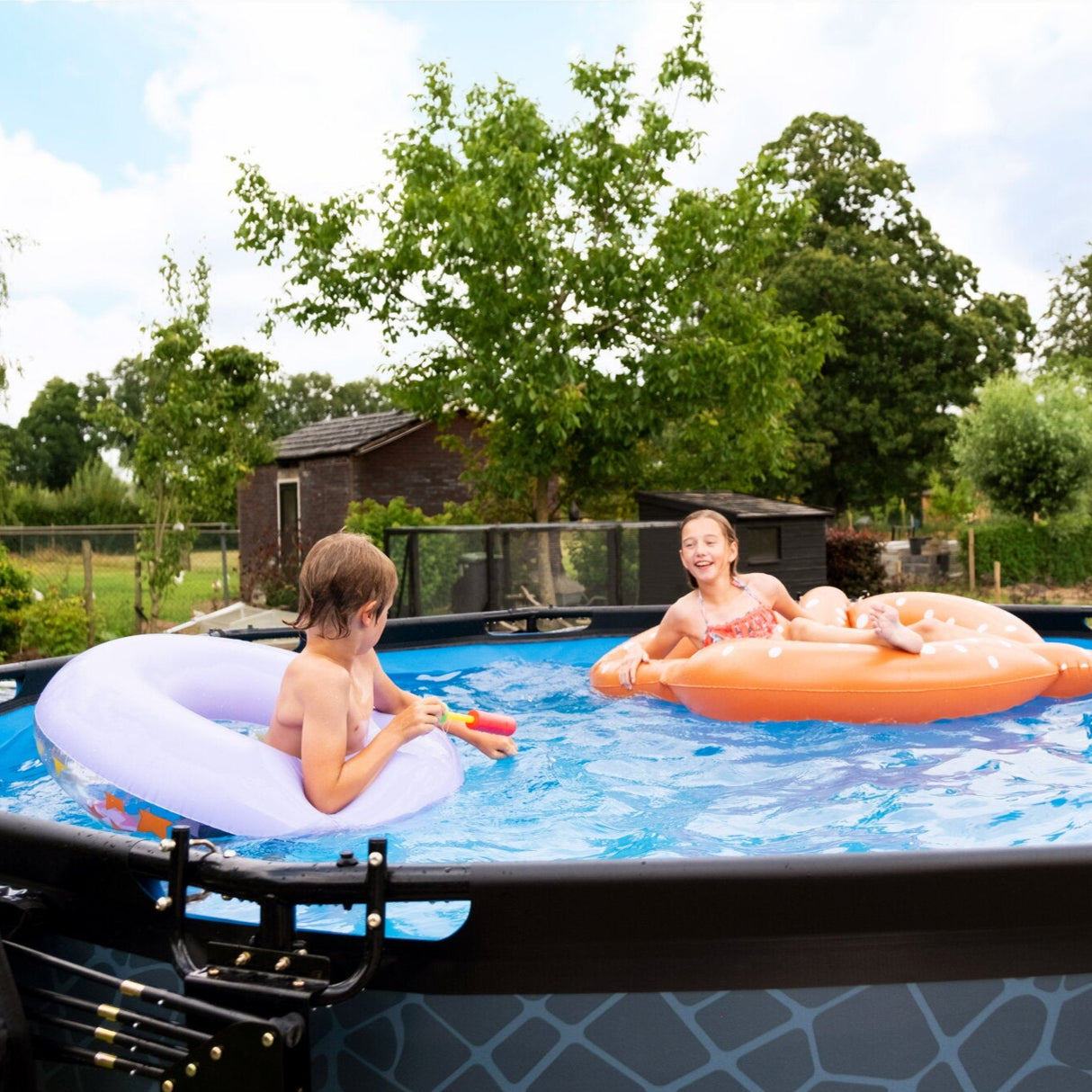 EXIT Stone Round Frame Pool - ø360