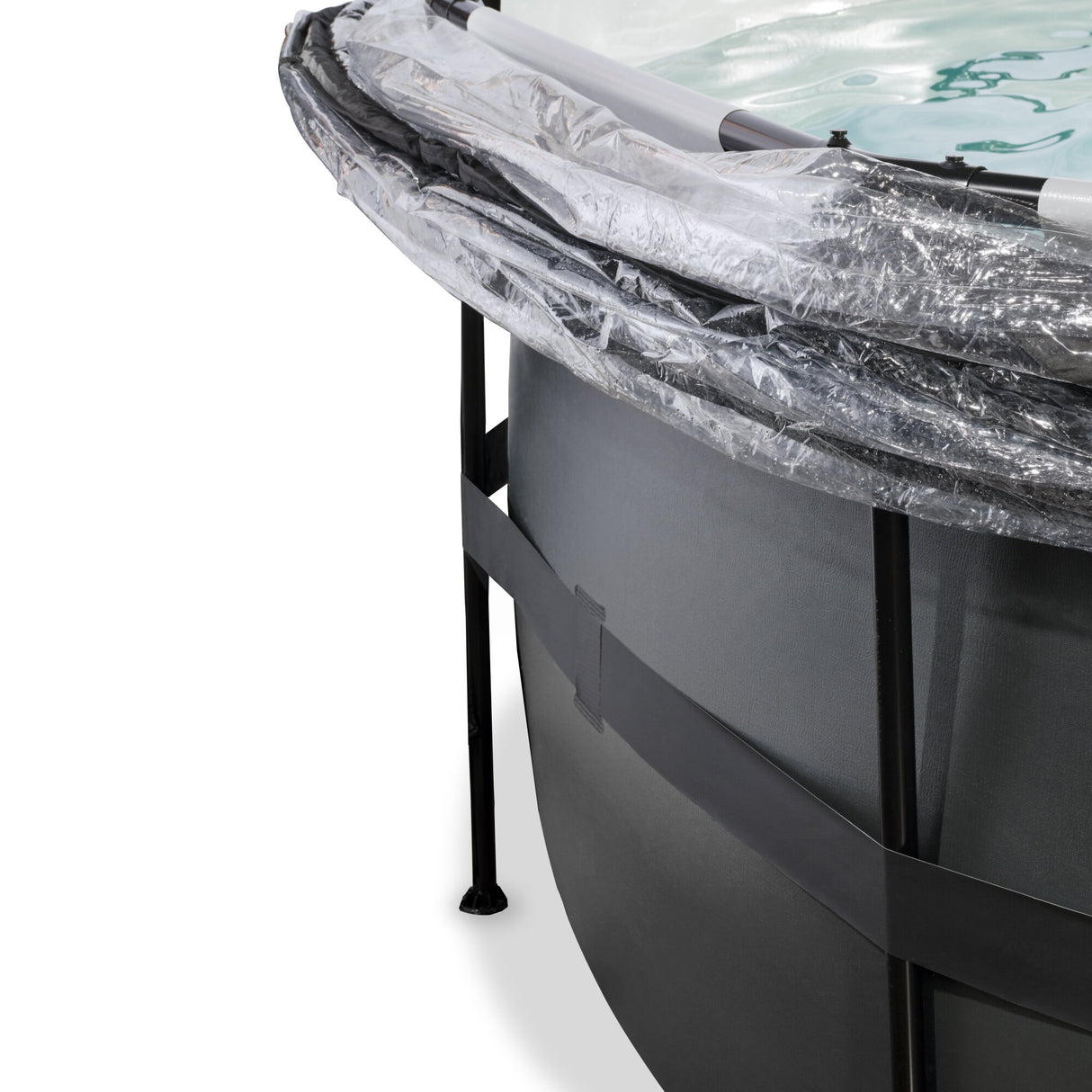 Exit Toys Black Leather Round Frame Pool