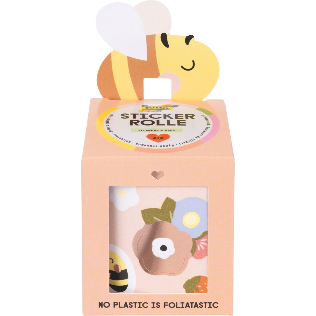 Sticker Roll 4m - Flowers & Bees (416 Pieces)