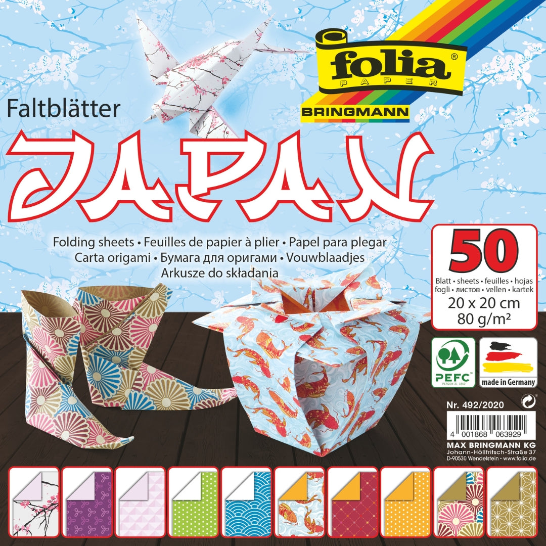 Folding Origami Papers 80gm - Japan (50 Sheets)