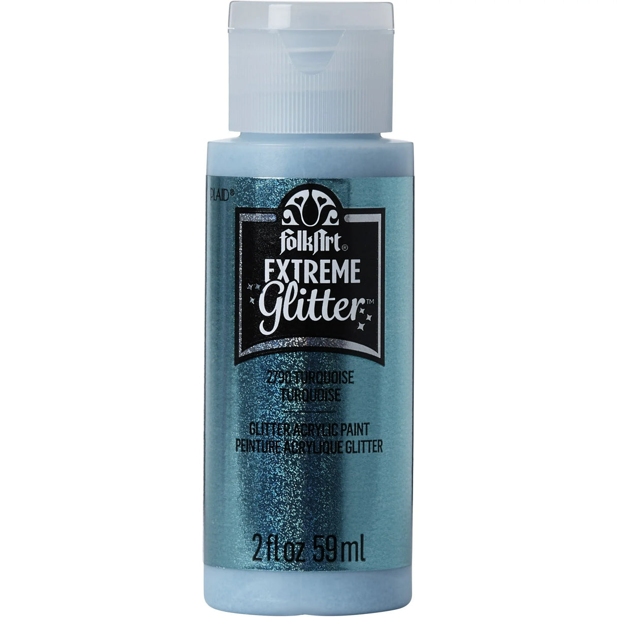 FolkArt Multi-Surface Glitter Acrylic 59ml - Turquoise
