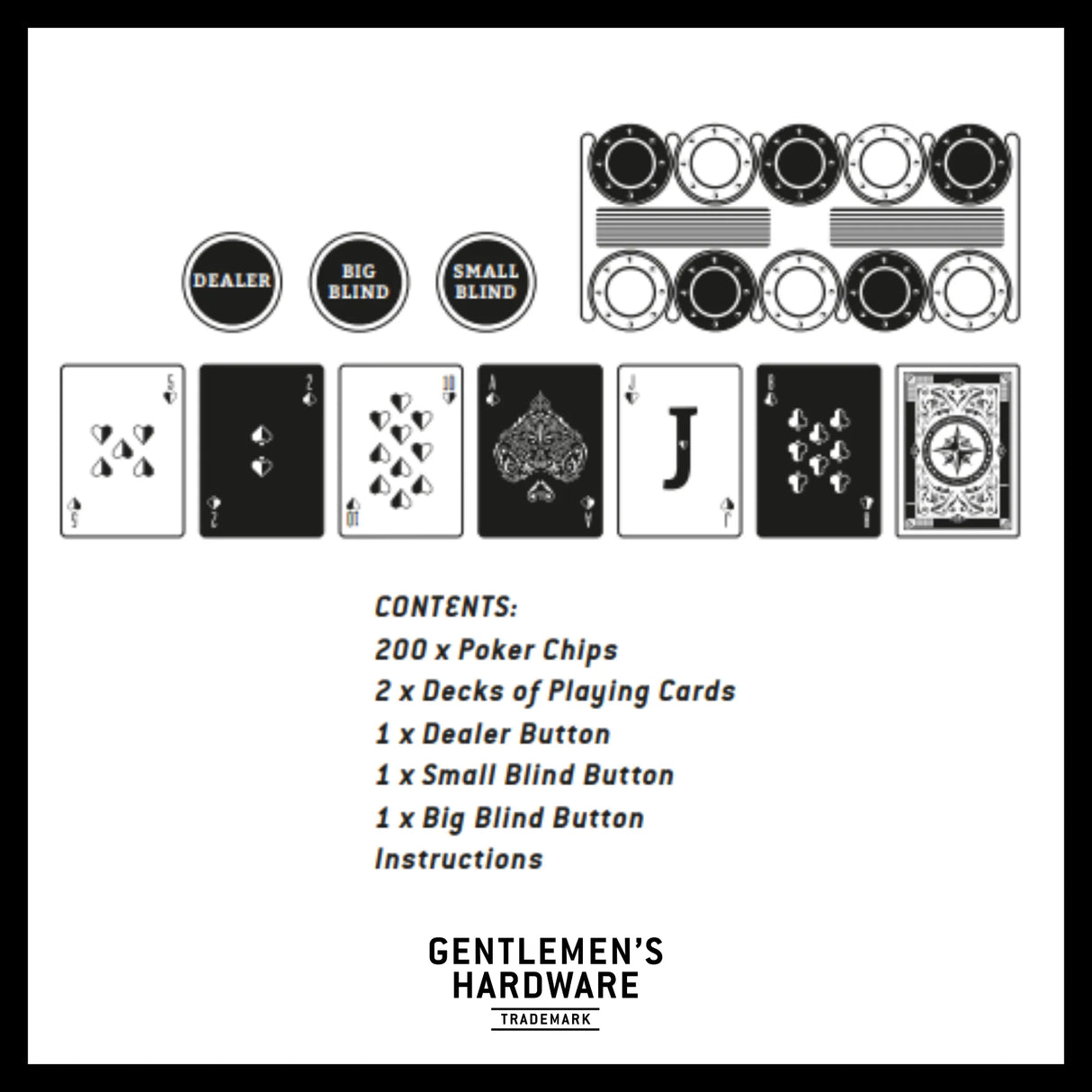 Gentlemen's Hardware Texas Hold 'em Poker in a Tin Game