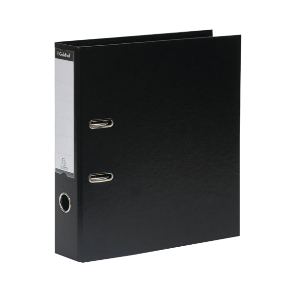 Exacompta Guildhall 80mm Lever Arch File A4 Black (Pack of 10) 222/2000Z