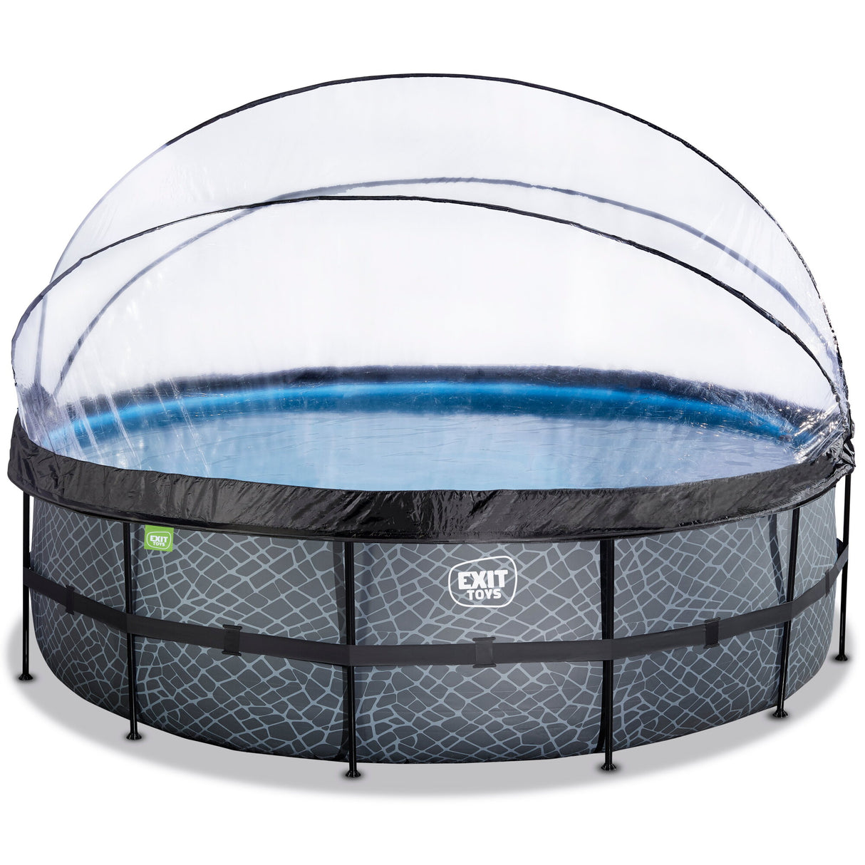Grey Round Frame Pool and Dome