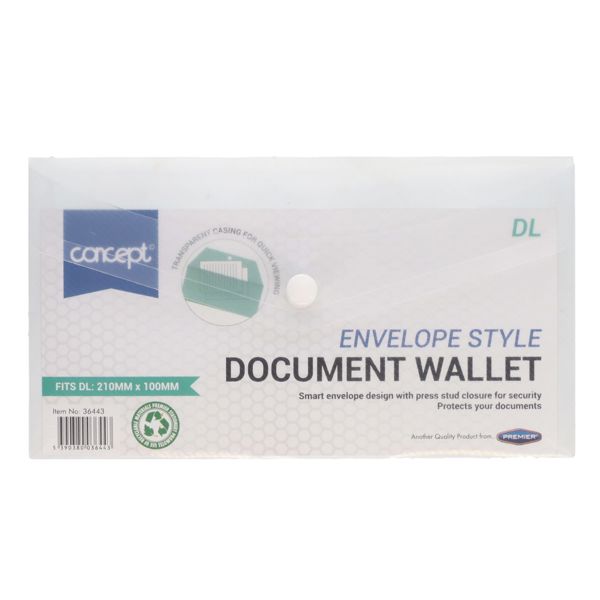 Concept DL Size Button Wallet Envelope (Assortment)
