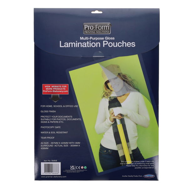 A3 150 Micron Laminating Pouches (Pack of 25)
