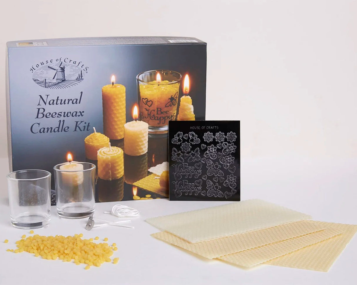 House Of Crafts Natural Beeswax Candle Kit