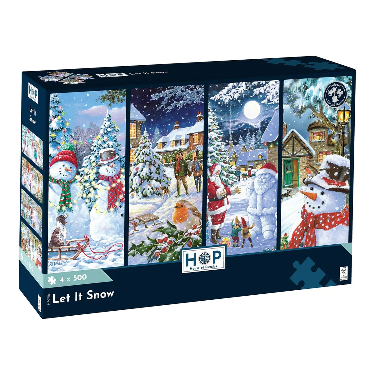 Let It Snow - 4 x 500 Piece Jigsaw Puzzles