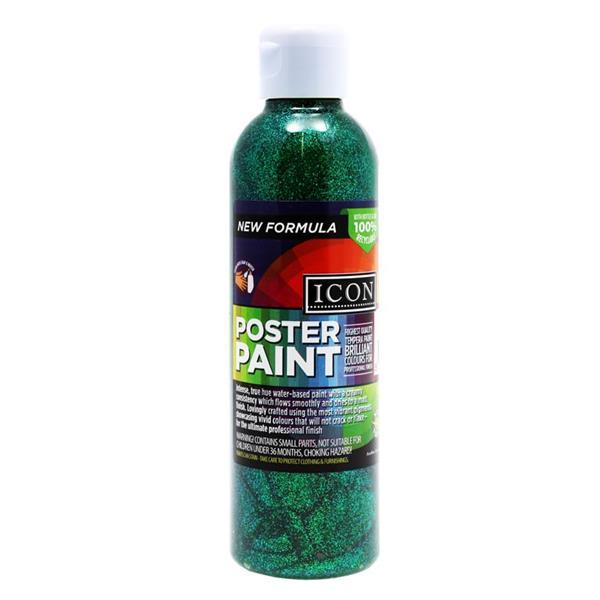 Icon 300ml Poster Paint - Glitter Green