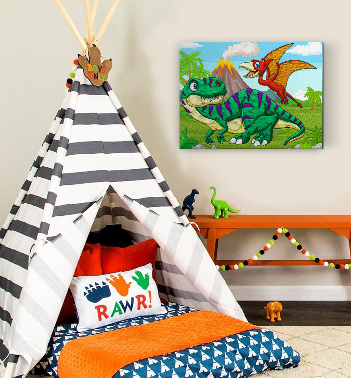 Clay Painting Kit 40x30cm - Dinosaurs
