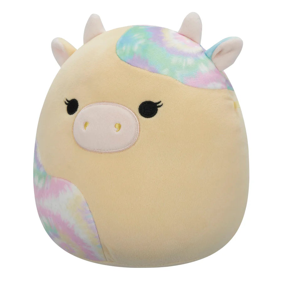 Squishmallows 7.5 Inch -Rina Yellow Cow with Tie Dye Spots