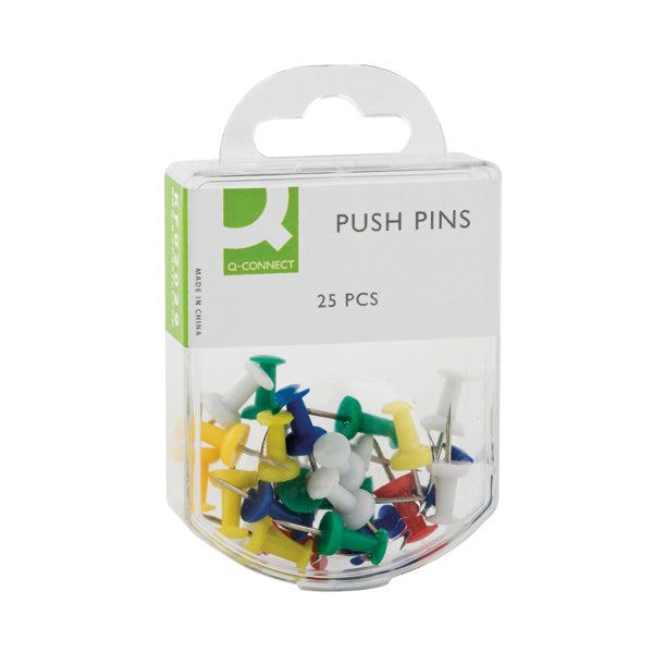Q-Connect Push Pins Assorted (Pack of 250) KF02029Q