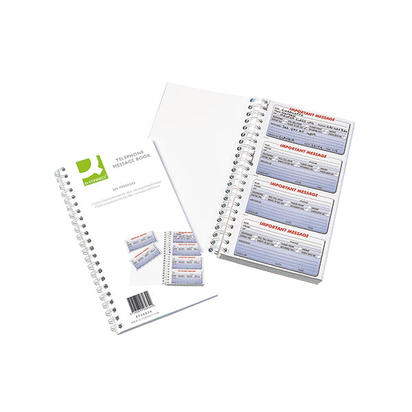 Q-Connect Duplicate Telephone Message Book 200 Messages KF26034