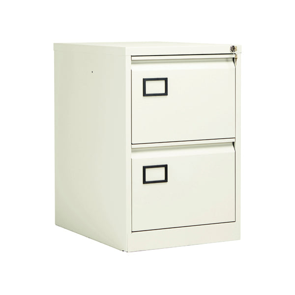 Jemini 2 Drawer Filing Cabinet Lockable 470x622x711mm White KF78706
