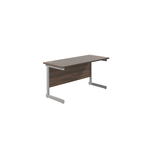 Jemini Single Rectangular Desk 1200x600x730mm White/White KF800497