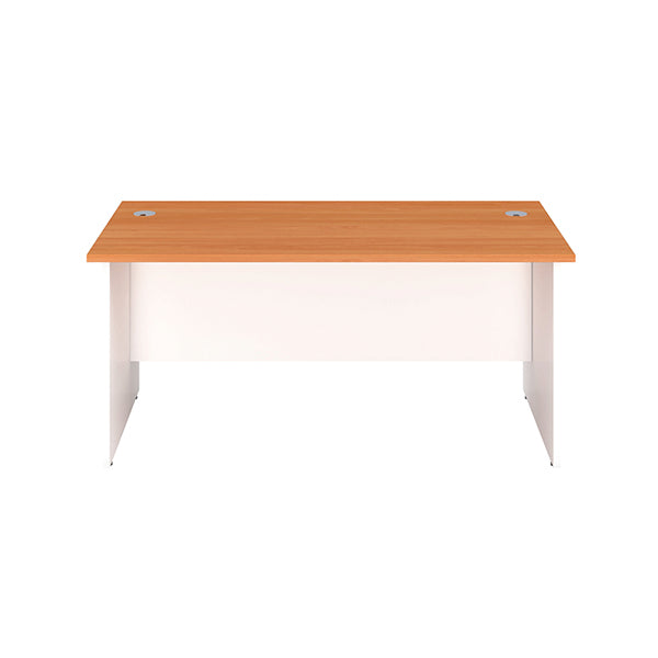 Jemini Rectangular Panel End Desk 1400x800x730mm Beech KF804703