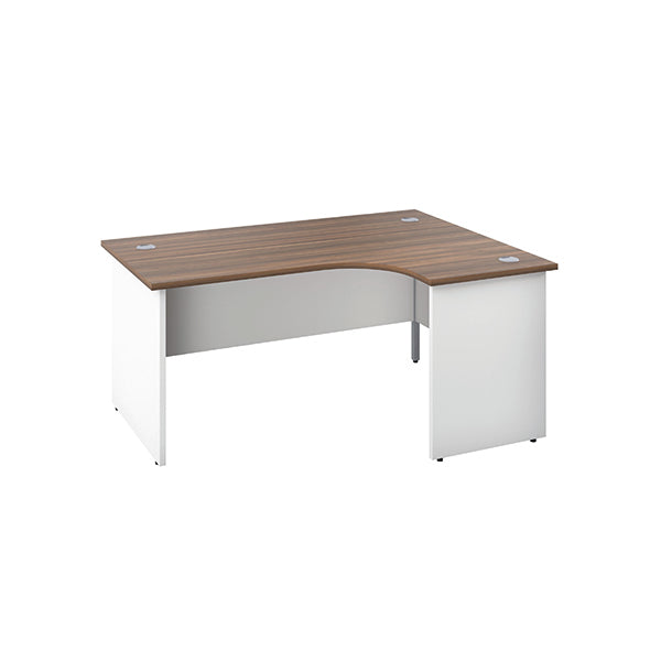 Jemini Switch Radial Right Hand 1600x1200x730mm Dark Walnut/White KF805472