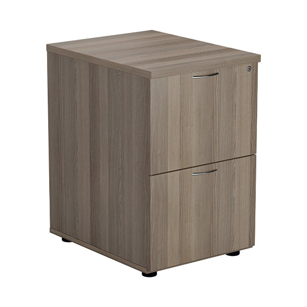 Jemini Essentials 2 Drawer Filing Cabinet 464x600x710mm Grey Oak KF81090