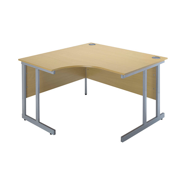 Serrion Radial Left Hand Cantilever Desk 1500mm Ferrera Oak KF838524