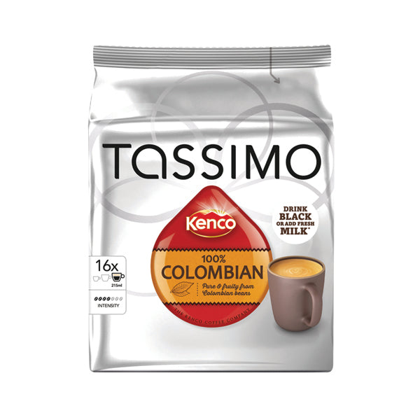 Tassimo Kenco 100% Columbian Coffee 136g 16 Capsules (Pack of 5) 4031515