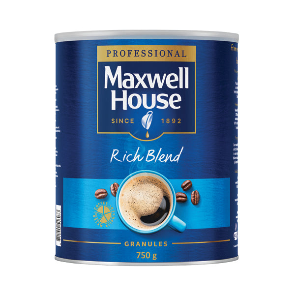 Maxwell House Coffee Granules 750g Tin Rich Blend 4032034