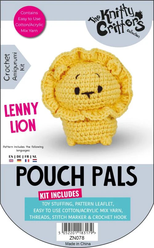 Knitty Critters Pouch Pals - Lennie Lion