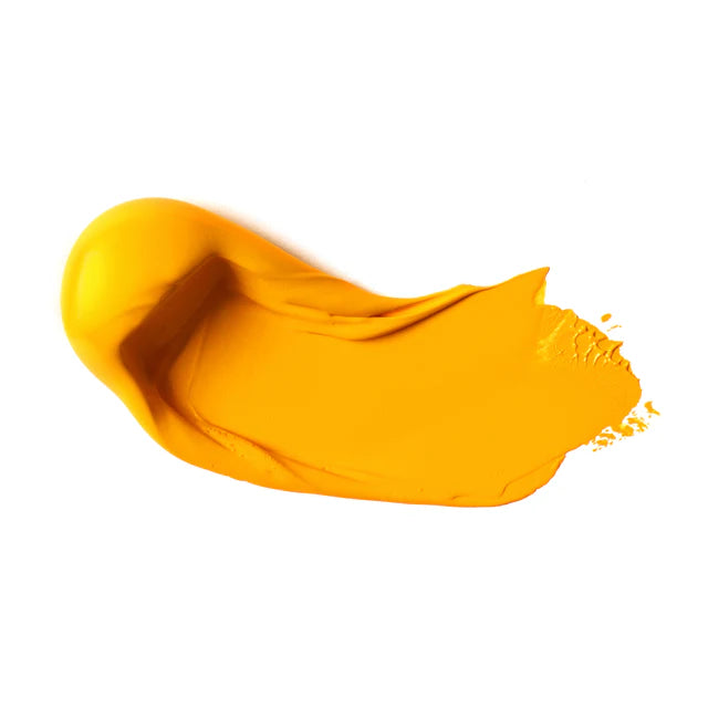 Liquitex Cadmium-Free Yellow Deep paint swatch on a white background