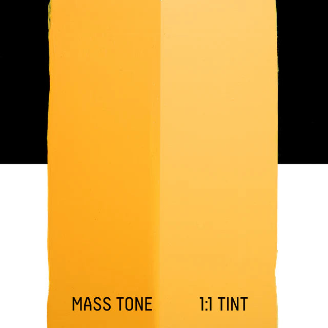 Three stripes of yellow, black, and white with text 'MASS TONE' and '1:1 TINT'.