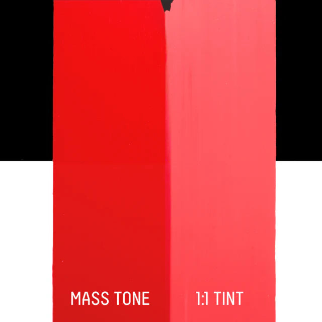 Color swatch with red and pink tones labeled 'Mass Tone' and '1:1 Tint'.